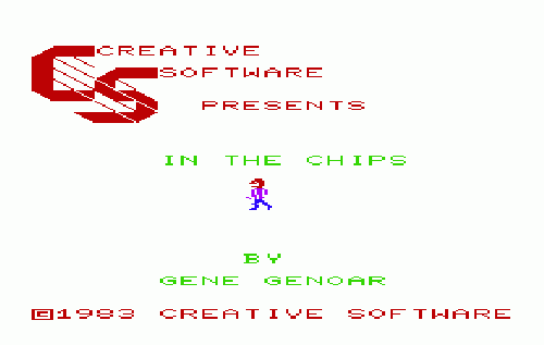 In The Chips title screen for Vic-20